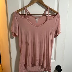 Pink Off the Shoulder Tee